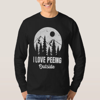 Ik hou van Peing buiten Camping Hiking T-shirt