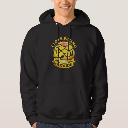 Ik hou van Peing buiten Hoodie (Voorkant)