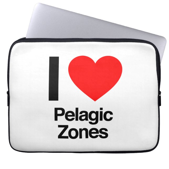 ik hou van pelagische zones laptop sleeve (Voorkant)