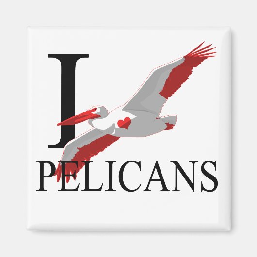 Ik hou van pelikanen magneten (Voorkant)