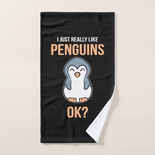Ik hou van Penguin Handdoek (Handdoek)