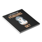 Ik hou van Penguin Notitieblok (Schuin)