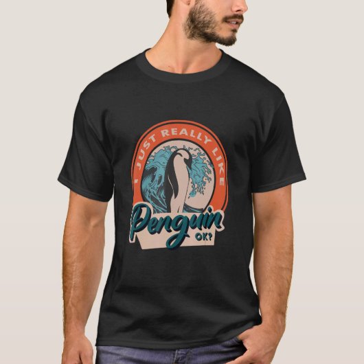 Ik hou van Penguin Ok Cute Penguin T-shirt (Voorkant)
