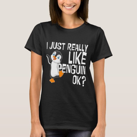 Ik hou van Penguin OK Penguin Lovers Shirt (Voorkant)