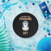 Ik hou van Penguin Papieren Bordje (Feest)