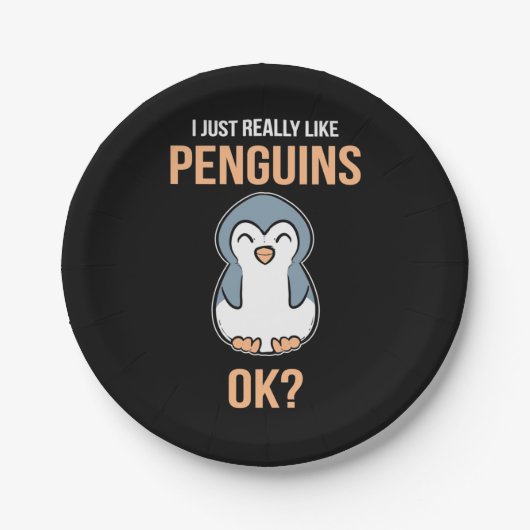 Ik hou van Penguin Papieren Bordje (Voorkant)