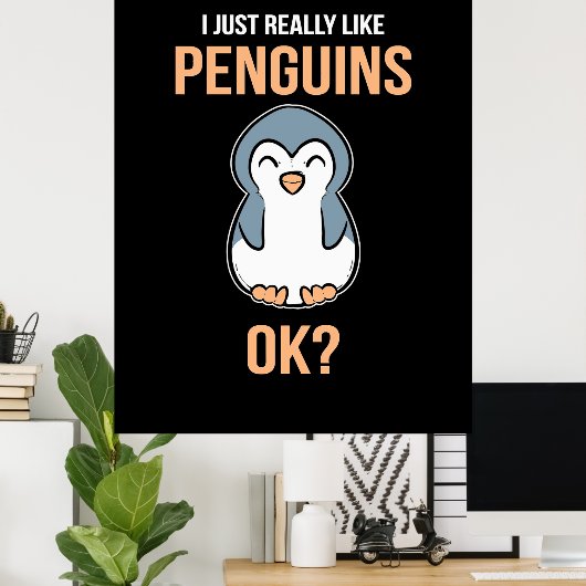 Ik hou van Penguin Poster (Thuiskantoor)