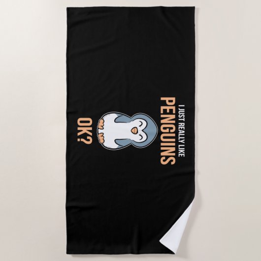 Ik hou van Penguin Strandlaken (Voorkant)