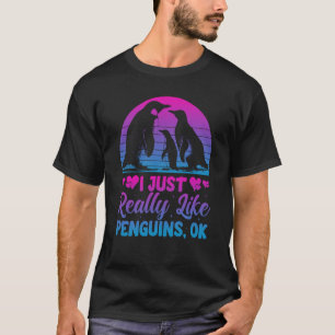 Ik hou van Penguins OK Retro Penguin T-shirt
