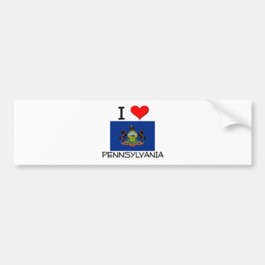 Ik hou van Pennsylvania Bumpersticker (Voorkant)