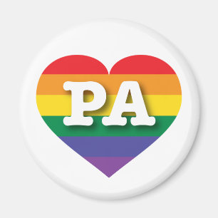 Ik hou van Pennsylvania Gay Pride Rainbow Heart Magneet