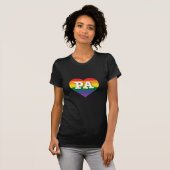 Ik hou van Pennsylvania Rainbow Heart T-shirt (Voorkant volledig)