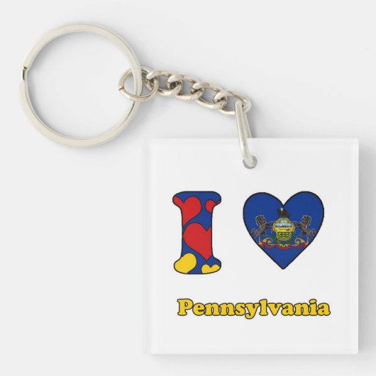 Ik hou van Pennsylvania Sleutelhanger (voorkant)