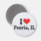 Ik hou van Peoria, IL Magneet (Voorkant / Achterkant)