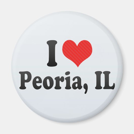 Ik hou van Peoria, IL Magneet (Voorkant)