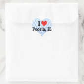 Ik hou van Peoria, IL Ronde Sticker (Tas)