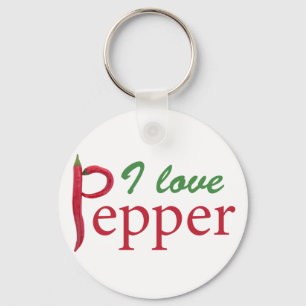 Ik hou van peper sleutelhanger