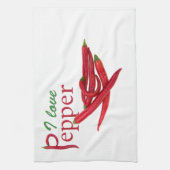 Ik hou van peper theedoek (Verticaal)