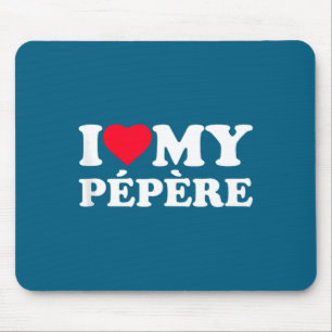 Ik hou van Pepere Hart Familie Opa Tank Muismat