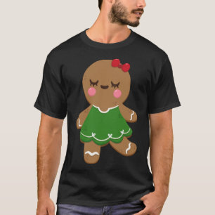 Ik hou van peperkoek koekjes meisjes kerst en hol t-shirt
