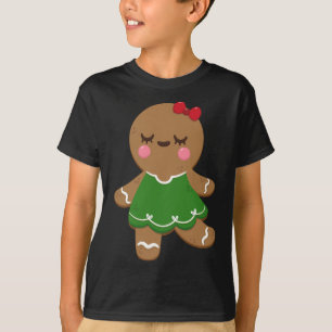 Ik hou van peperkoek koekjes meisjes kerst en hol t-shirt
