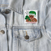 Ik hou van peperkoekmannetjes vierkante button 5,1 cm (In situ)