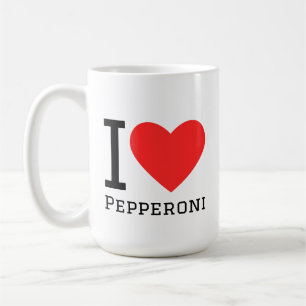 Ik hou van pepperoni koffiemok