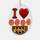 Ik hou van pepperoni pizza. keramisch ornament (Rechts)