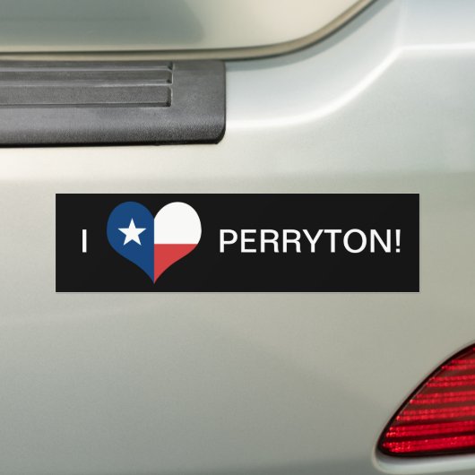 IK HOU VAN PERRYTON! BUMPERSTICKER (Op auto)