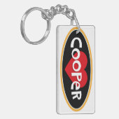 Ik hou van persoonlijk gepersonaliseerde COOPER Sleutelhanger (Voorkant Links)