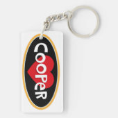 Ik hou van persoonlijk gepersonaliseerde COOPER Sleutelhanger (achterkant)