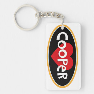 Ik hou van persoonlijk gepersonaliseerde COOPER Sleutelhanger