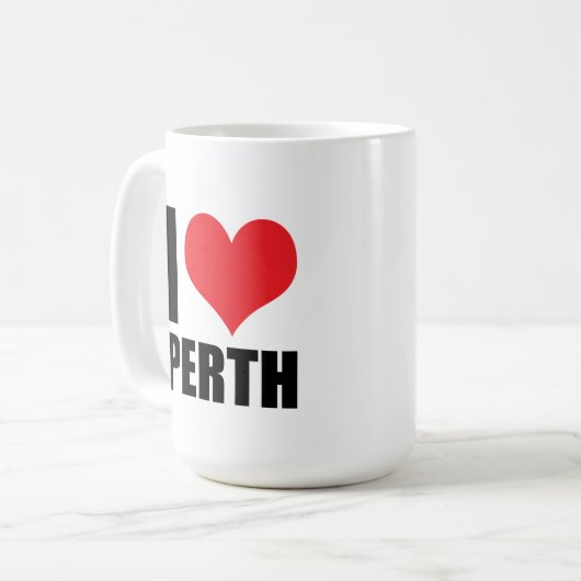 Ik hou van Perth Koffiemok (Voorkant links)