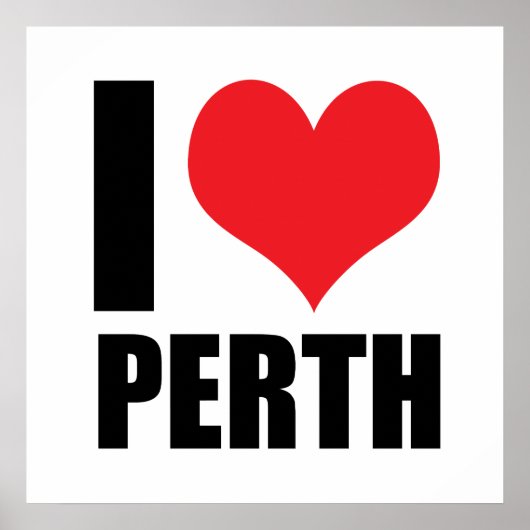 Ik hou van Perth Poster (Voorkant)