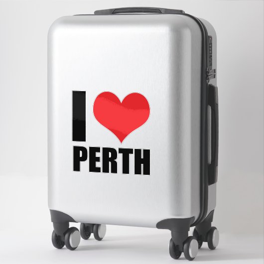 Ik hou van Perth Sticker (Koffer)