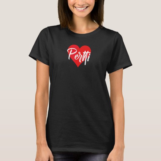 Ik hou van Pertti voornaam  Liefde Hart T-shirt (Voorkant)