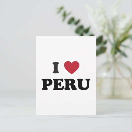 Ik hou van Peru Briefkaart (Staand voorkant)