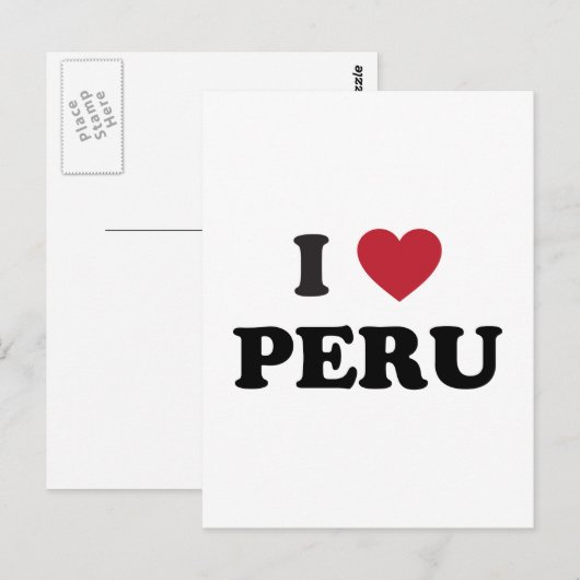 Ik hou van Peru Briefkaart (Voorkant / Achterkant)