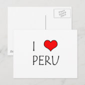 Ik hou van Peru Briefkaart (Voorkant / Achterkant)