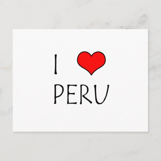 Ik hou van Peru Briefkaart (Voorkant)