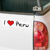 Ik hou van Peru Bumpersticker (Op Truck)