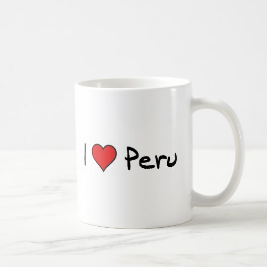Ik hou van Peru Koffiemok (Rechts)
