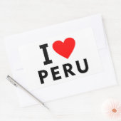 Ik hou van Peru land zoals hart reizen toerisme Rechthoekige Sticker (Envelop)