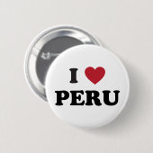 Ik hou van Peru Ronde Button 5,7 Cm (Voorkant /achterkant)