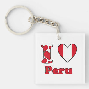 Ik hou van Peru Sleutelhanger