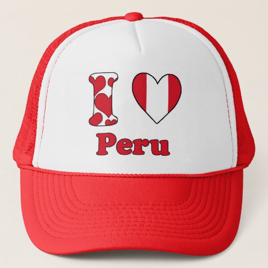 Ik hou van Peru Trucker Pet (Voorkant)