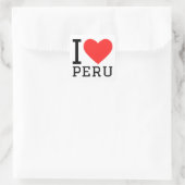 Ik hou van peru vierkante sticker (Tas)