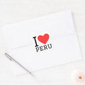 Ik hou van peru vierkante sticker (Envelop)