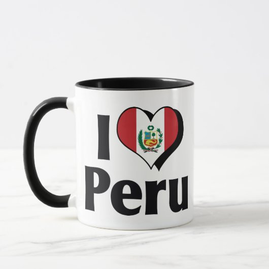 Ik hou van Peru-vlag Mok (Links)