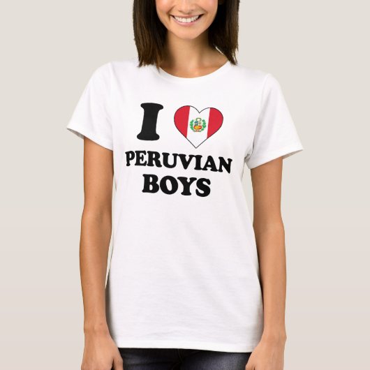 Ik hou van Peruaanse jongens T-shirt (Voorkant)